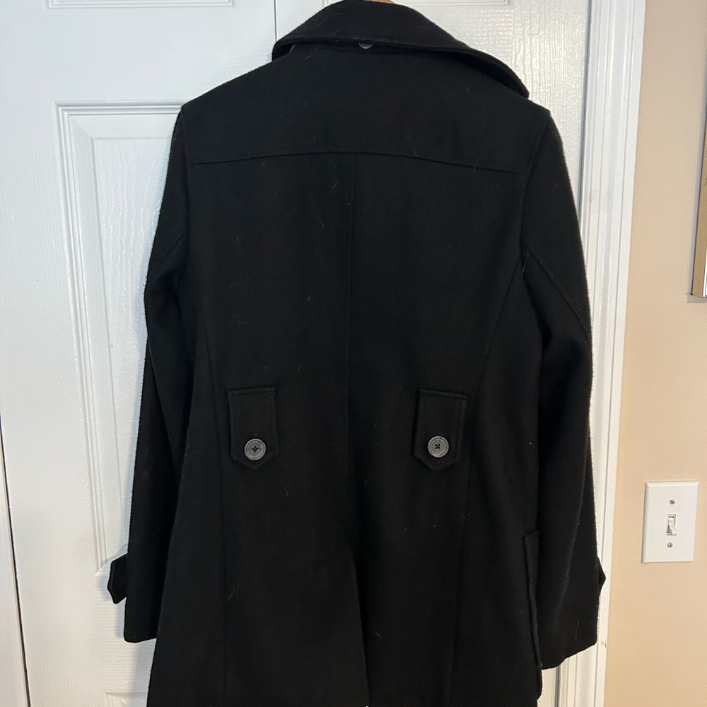 Size medium black pea coat like new